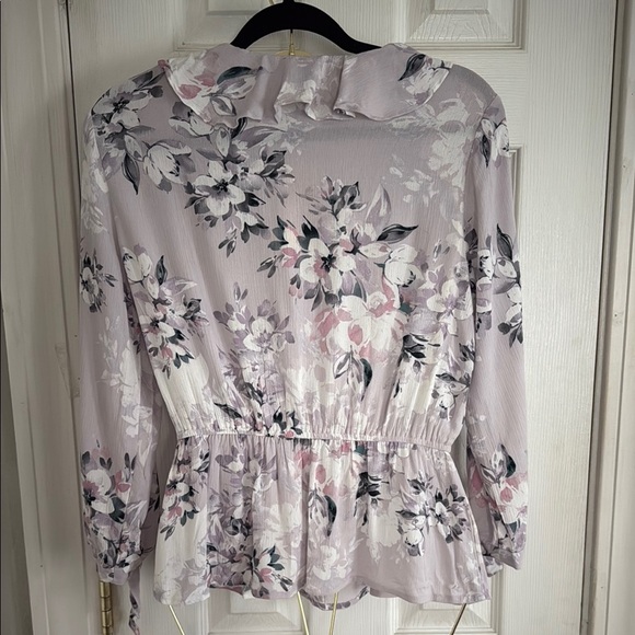 American Rag Cie Purple Blouse with Ruffled Details #475 - Picture 3 of 8